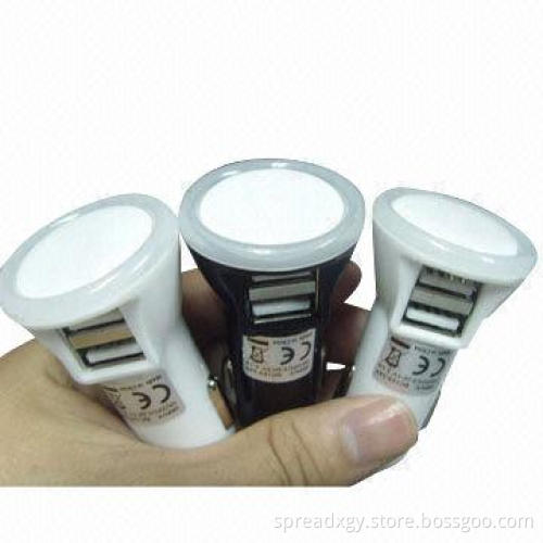 New Design Car Chargers, Maximum 3.1A Output Current, 12-24V DC Input Voltage, Good-quality